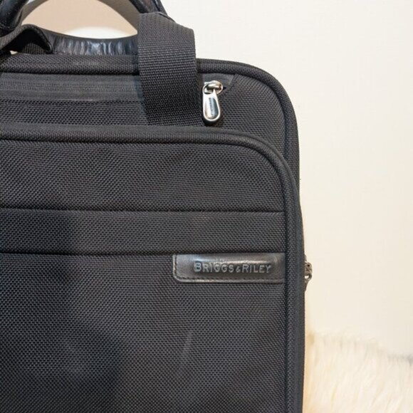 BRIGGS & RILEY 07-BB107 VERTICAL BLACK NYLON LAPTOP BRIEFCASE BAG Travel - Picture 2 of 16